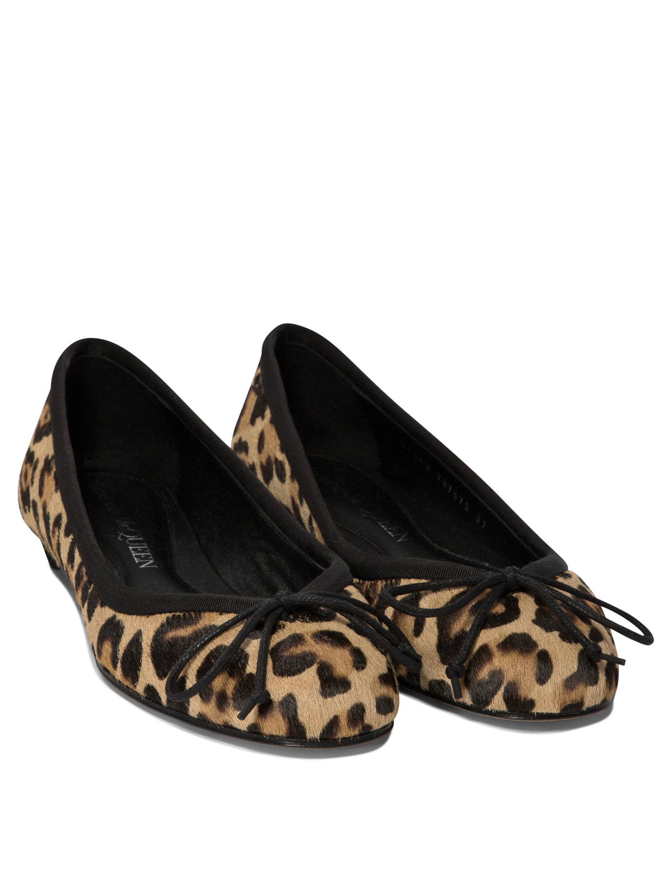 ALEXANDER MCQUEEN Beige Armadillo ballet flats